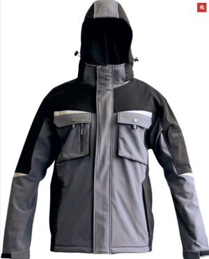 Softshell jacket Allyn with hood Grey/Black