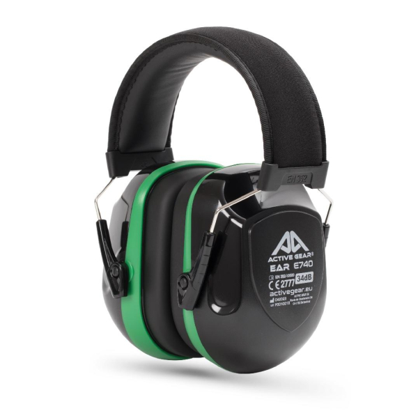 ACTIVE GEAR E740 – salokāmas prettrokšņa austiņas, SNR 34 dB