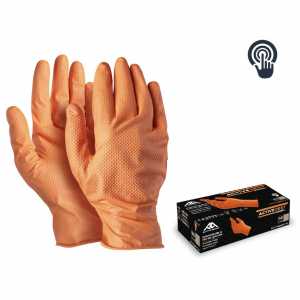 ACTIVE Gears D3680 oranži nitrila cimdi diamond GRIP (bez pūdera), 50 gab.