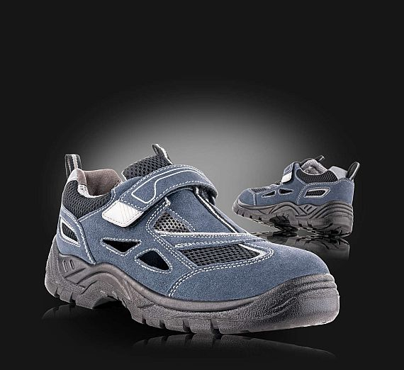 AMSTERDAM S1 SRC drošības sandales ar metāla purngalu | Zamšāda āda | EN ISO 20345