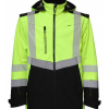 AUGSTAS REDZAMĪBAS SOFTSHELL JAKA TRANSFORMER AR NOŅEMAMĀM PIEDURKNĒM, HI-VIS, BoSafety