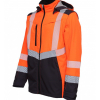 AUGSTAS REDZAMĪBAS SOFTSHELL JAKA TRANSFORMER AR NOŅEMAMĀM PIEDURKNĒM, HI-VIS, BoSafety