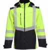 AUGSTAS REDZAMĪBAS SOFTSHELL JAKA TRANSFORMER AR NOŅEMAMĀM PIEDURKNĒM, HI-VIS, BoSafety