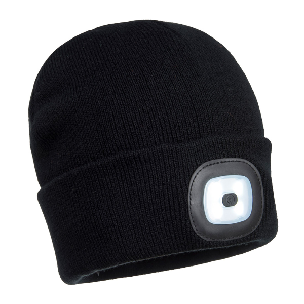 Beanie LED Head Light USB Rechargeable Black B029