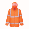 BoSafety Hi-Vis Rain Jacket with Reflective Stripes, EN ISO 20471 Class 3