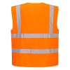C375 Hi-Vis atstarojošā veste ar vienu joslu un lentēm – oranža, EN ISO 20471