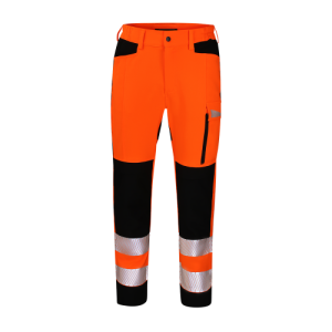 SHINE HI-VIS Orange Work Trousers with COTTONSTRETCH Fabric and CORDURA® Reinforcements
