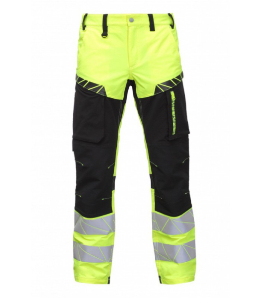 ELASTĪGAS DARBA BIKSES AR AUGSTU REDZAMĪBU URBAN HI-VIS DZELTENS/MELNS (URBAN-042) BoSafety