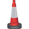  Cone with reflective strip 50cm PVC Dominator
