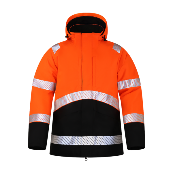 LUMI HI-VIS Winter Work Jacket, Bright Orange/Black,