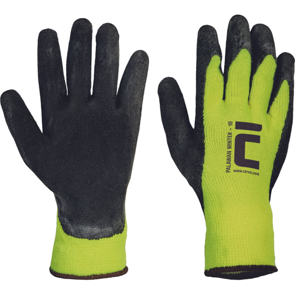 PALAWAN WINTER siltie darba cimdi – adīti ar lateksa pārklājumu 01060017
