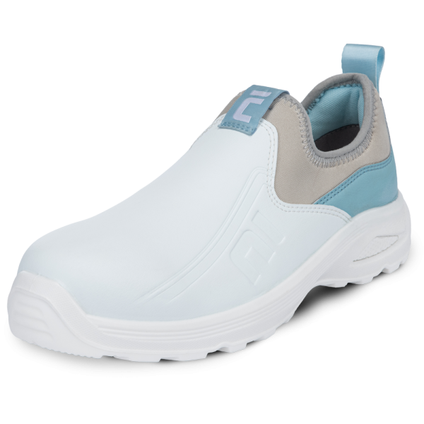Рабочие мокасины HYGOSAFE S2 ESD SR – белая защитная обувь с карбоновым носком