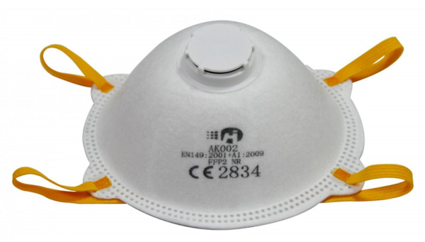 Respirators AK002 ar izelpas vārstu FFP2