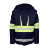 Warm high visibility work jacket HV black/dz WJ-Galaxy-C1-0204