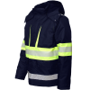 Warm high visibility work jacket HV black/dz WJ-Galaxy-C1-0204