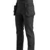 Ziemas darba bikses CARGO PLUS melnas, 4-virzienu stiepjamas ar Softshell TPU membrānu | BoSafety WT-CARGOPLUS-0200
