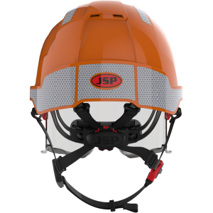 Защитная каска JSP EVO® VISTAlens® DUALSWITCH™ WR CR2 HV Orange с интегрированным визором
